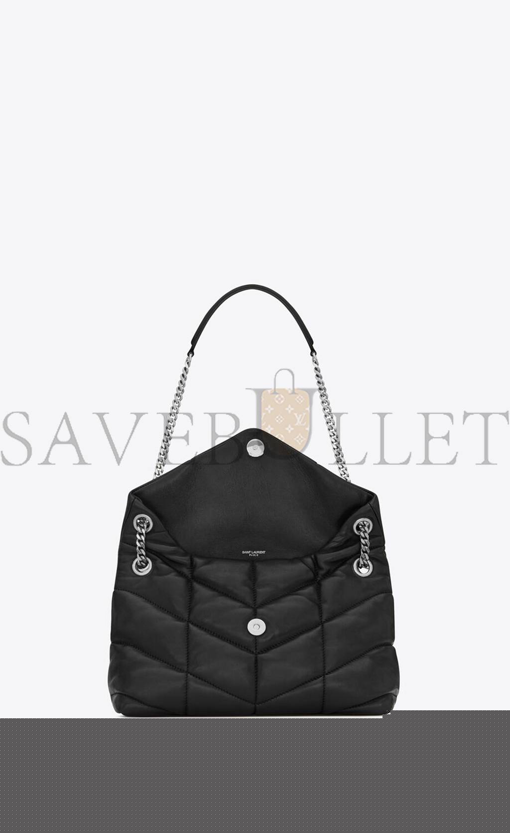 YSL PUFFER SMALL CHAIN BAG IN QUILTED LAMBSKIN 5774761EL001000 (29*17*11cm)