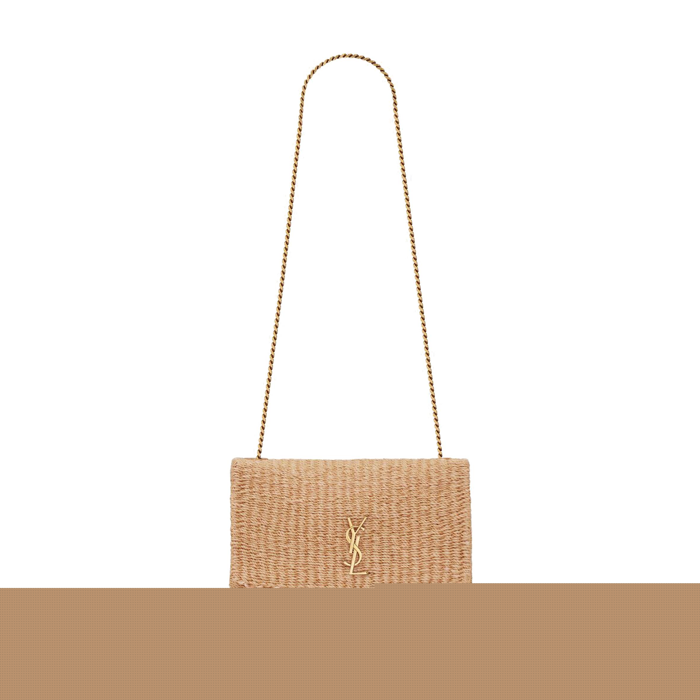 ysl kate medium S*pple chain bag in raffia 580065fabk39551 (28.5*20*6cm)