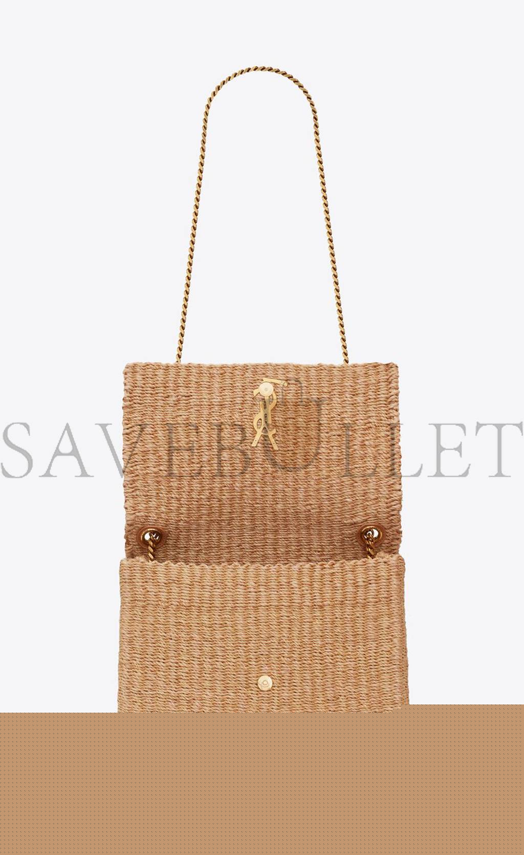 ysl kate medium S*pple chain bag in raffia 580065fabk39551 (28.5*20*6cm)