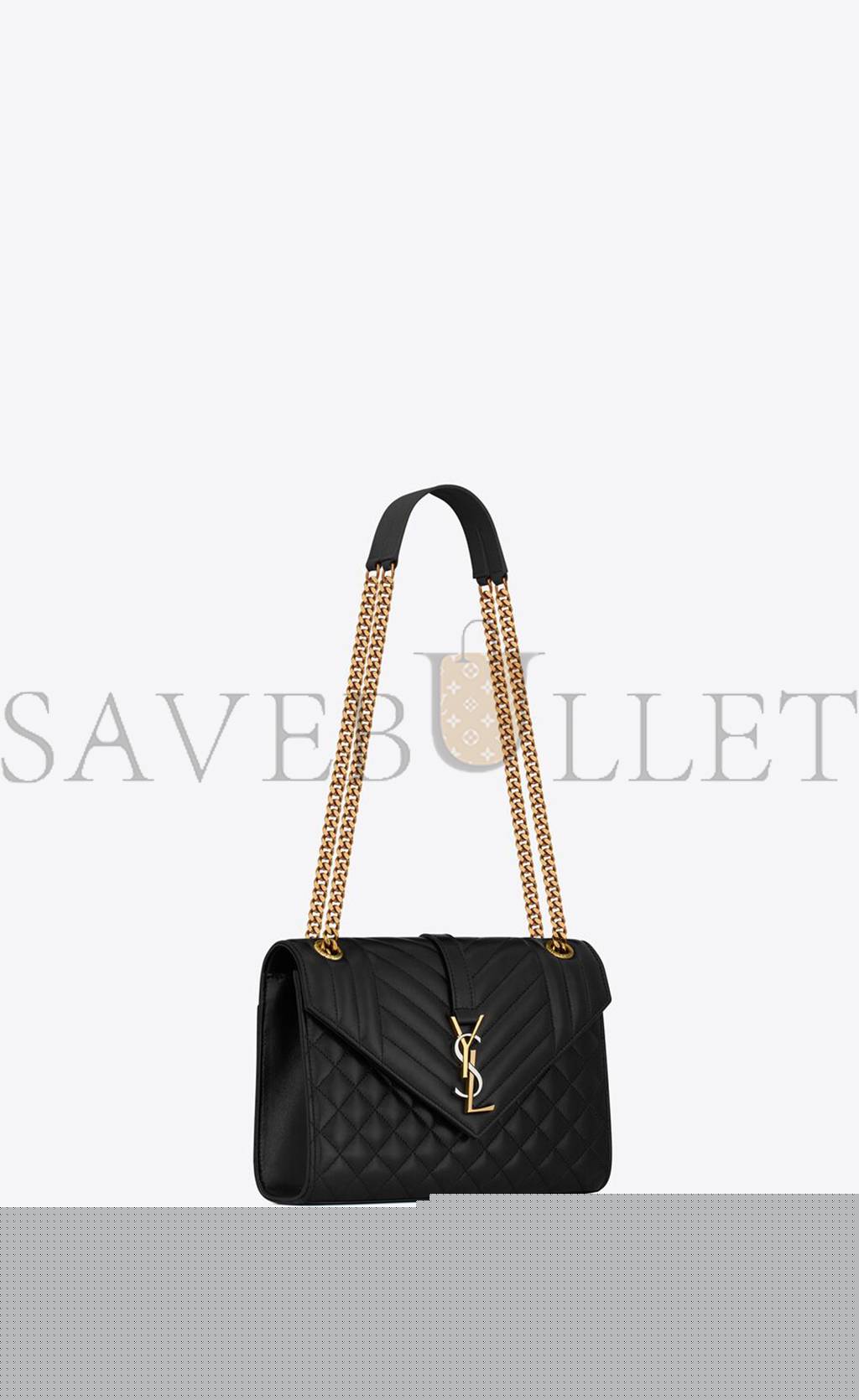 YSL ENVELOPE MEDIUM IN MIX MATELASS&EACUTE; LEATHER 600185AABZO1025 (24*17.5*6cm)