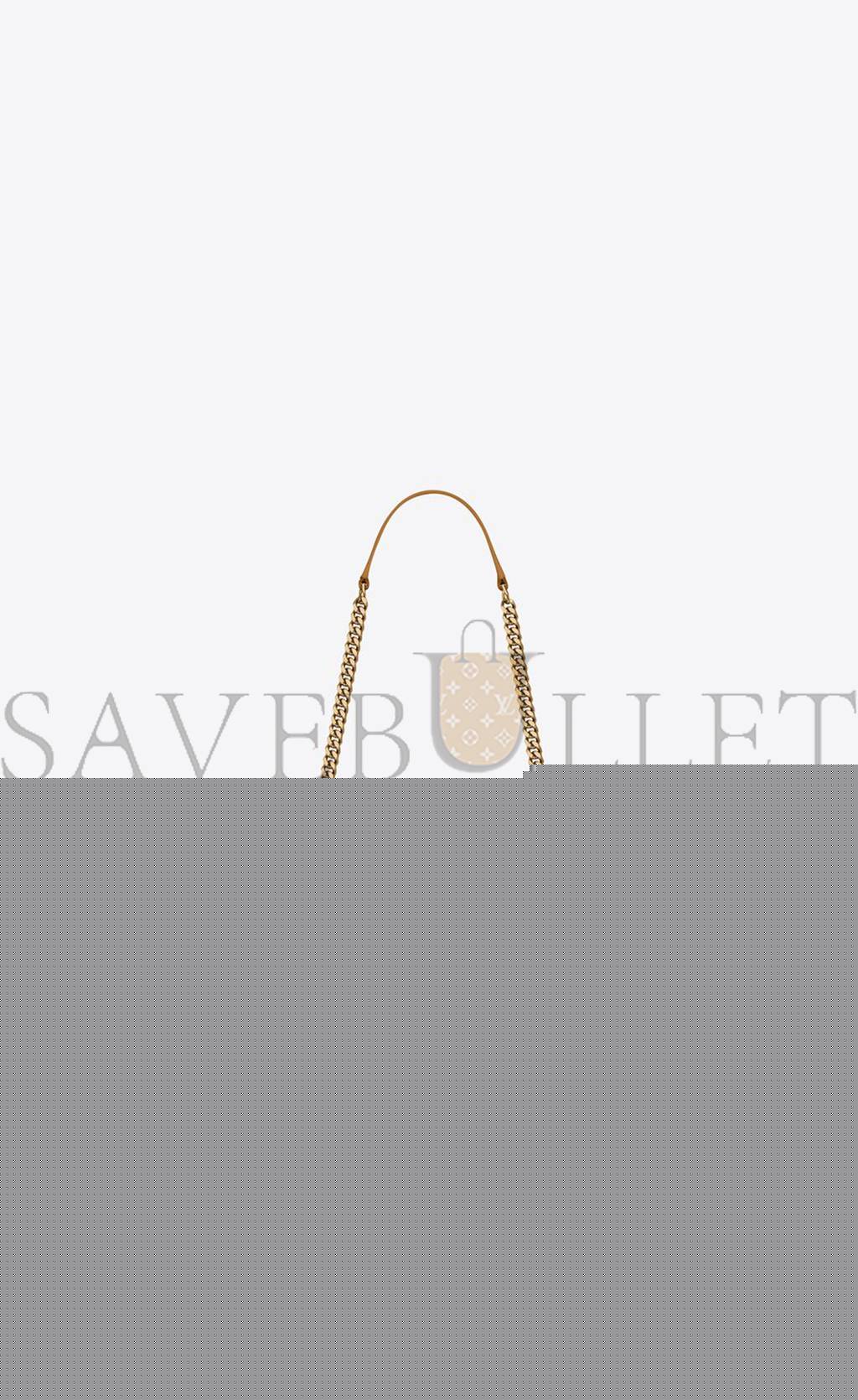 YSL ENVELOPE MEDIUM CHAIN BAG IN MIX MATELASS&EACUTE; GRAIN DE POUDRE EMBOSSED LEATHER 600185BOW912516 (24*17.5*6cm)