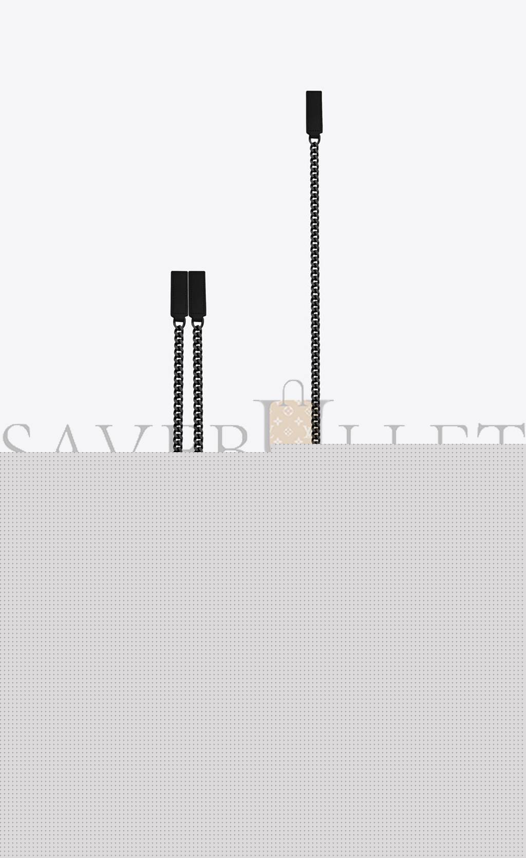 YSL ENVELOPE MEDIUM CHAIN BAG IN MIX MATELASS&EACUTE; GRAIN DE POUDRE EMBOSSED LEATHER 600185BOW981000 (24*17.5*6cm)