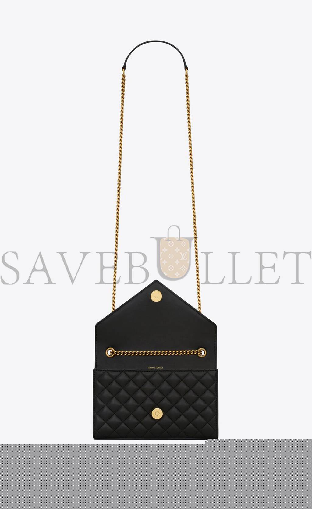 YSL SMALL ENVELOPE IN MIX MATELASS&EACUTE; LEATHER 600195AABZO1025 (21*13*6cm)