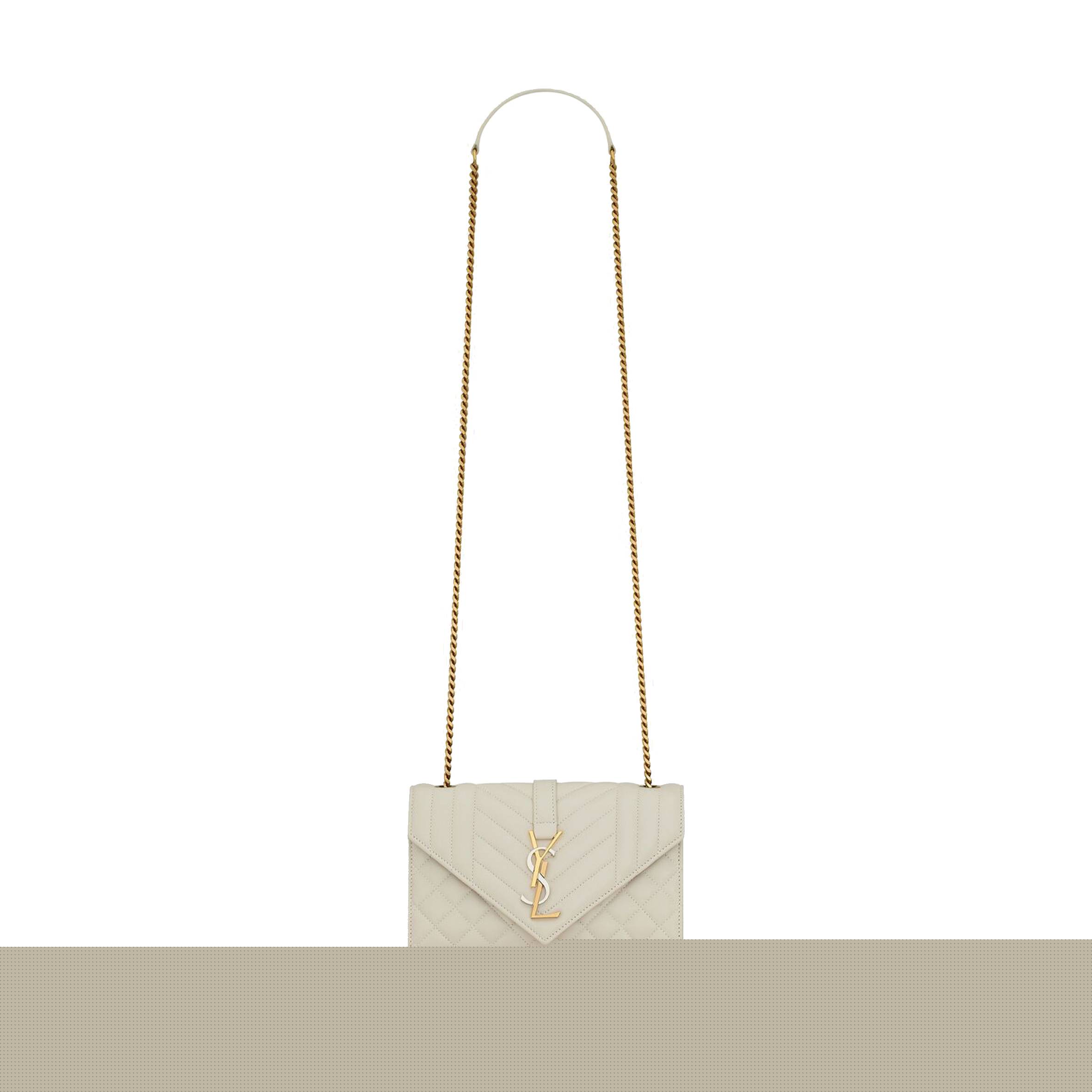 YSL SMALL ENVELOPE IN MIX MATELASS&EACUTE; LEATHER 600195AABZO9290 (21*13*6cm)