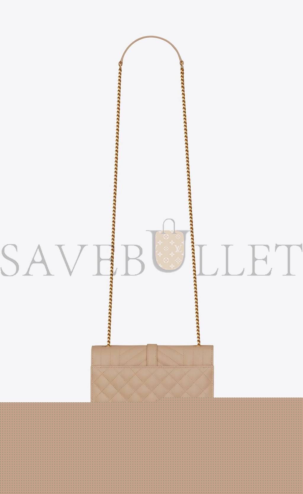 YSL ENVELOPE SMALL BAG IN MIX MATELASS&EACUTE; GRAIN DE POUDRE EMBOSSED LEATHER 600195BOW912721 (21*13*6cm)