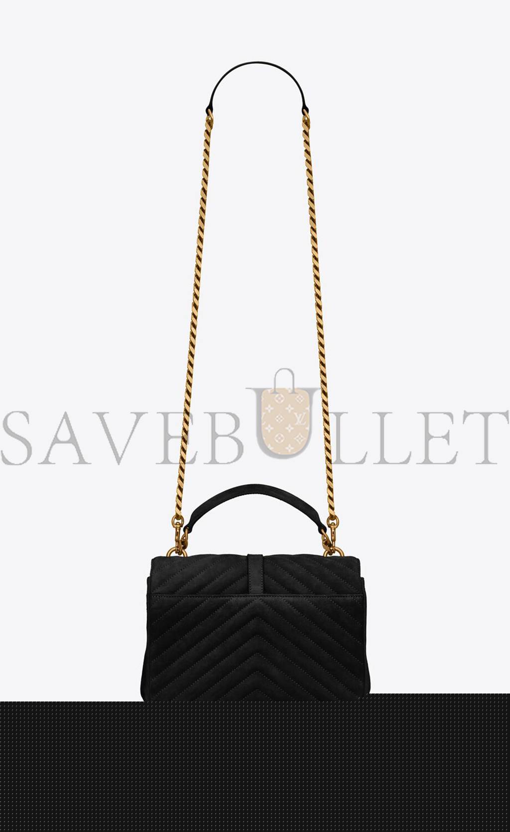 YSL COLLEGE MEDIUM CHAIN BAG IN QUILTED SUEDE 6002791U8071000 (24*17*6.5cm)