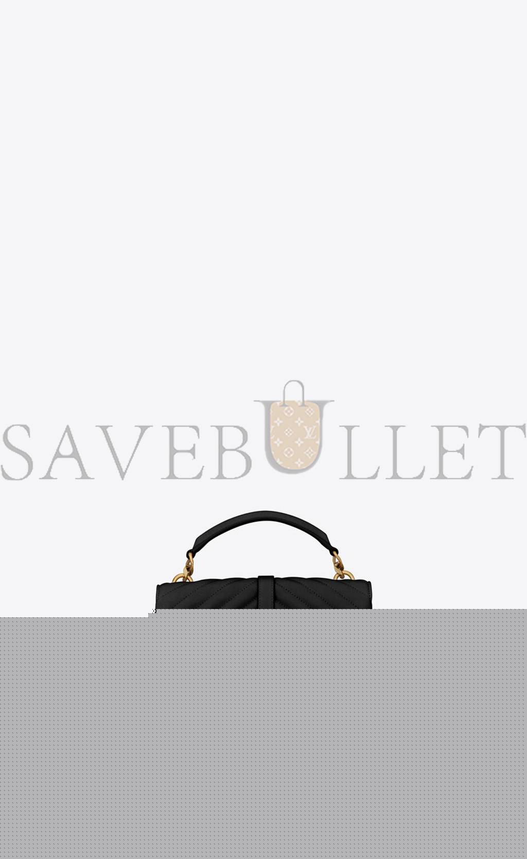 YSL COLLEGE MEDIUM CHAIN BAG IN QUILTED LEATHER 600279BRM071000 (24*17*6.5cm)