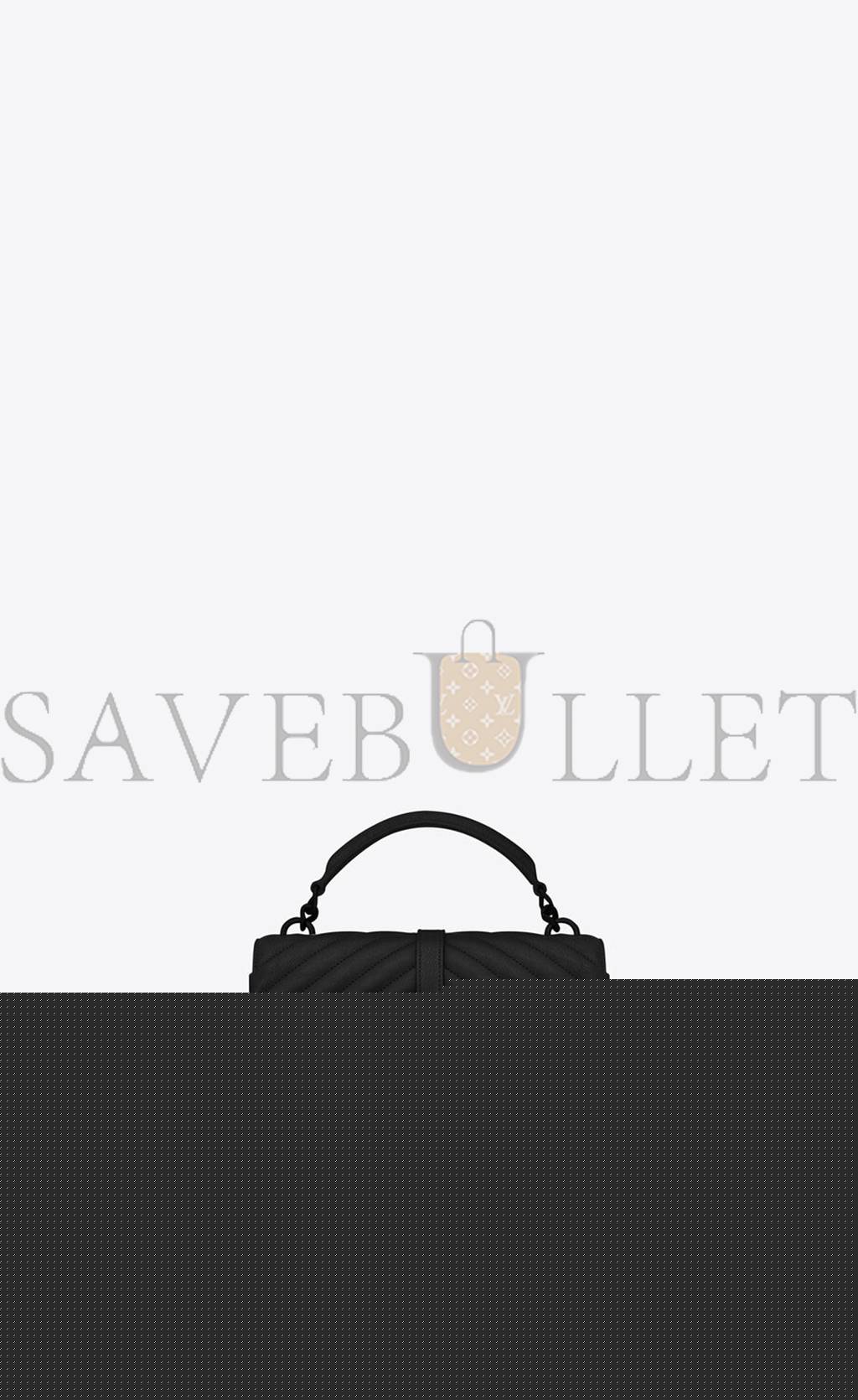 YSL COLLEGE MEDIUM CHAIN BAG IN QUILTED LEATHER 600279BRM081000 (24*17*6.5cm)