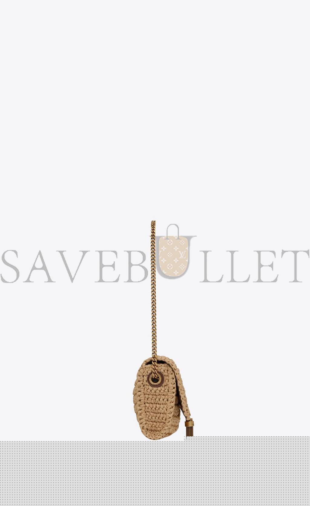 YSL KATE 99 CHAIN BAG WITH TASSEL IN RAFFIA 604276GG6AW7072 (26*13.5*4.5cm)