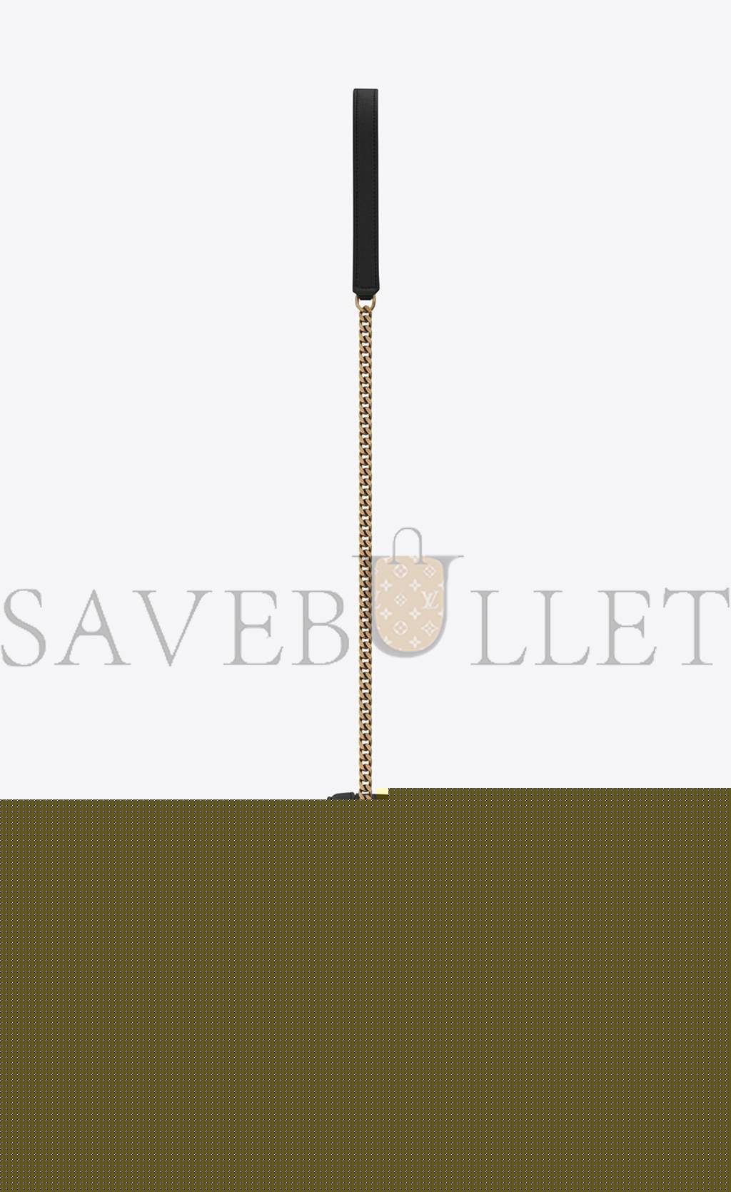 YSL VINYLE ROUND CAMERA BAG IN CHEVRON-QUILTED GRAIN DE POUDRE EMBOSSED LEATHER 6104361GF071000 (17*17*5.5cm)