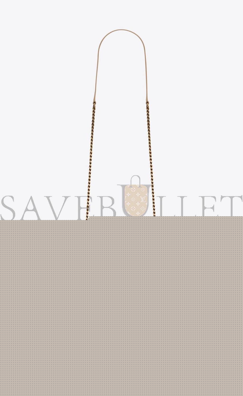 YSL VINYLE ROUND CAMERA BAG IN CHEVRON-QUILTED GRAIN DE POUDRE EMBOSSED LEATHER 6104361GF072721 (17*17*5.5cm)