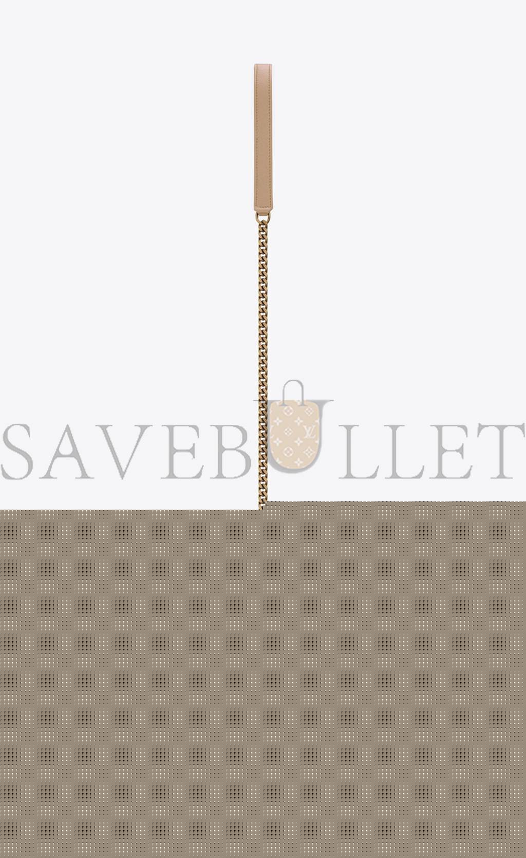 YSL VINYLE ROUND CAMERA BAG IN CHEVRON-QUILTED GRAIN DE POUDRE EMBOSSED LEATHER 6104361GF072721 (17*17*5.5cm)