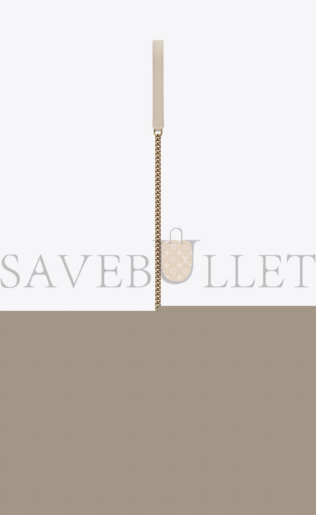 YSL VINYLE ROUND CAMERA BAG IN CHEVRON-QUILTED GRAIN DE POUDRE EMBOSSED LEATHER 6104361GF079207 (17*17*5.5cm)