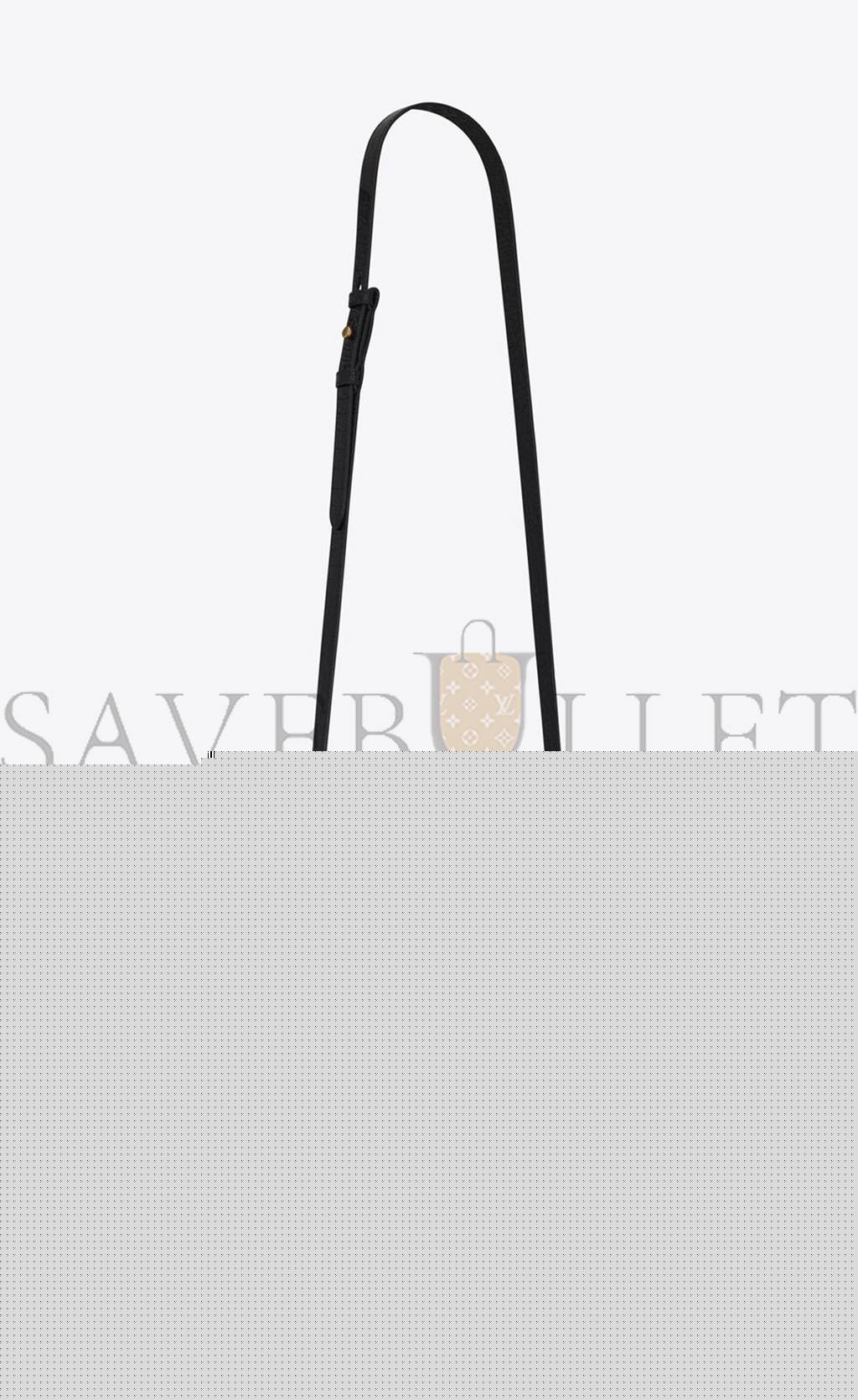 YSL KAIA SMALL SATCHEL IN SHINY CROCODILE-EMBOSSED LEATHER 619740DND0W1000 (18*15.5*5.5cm)