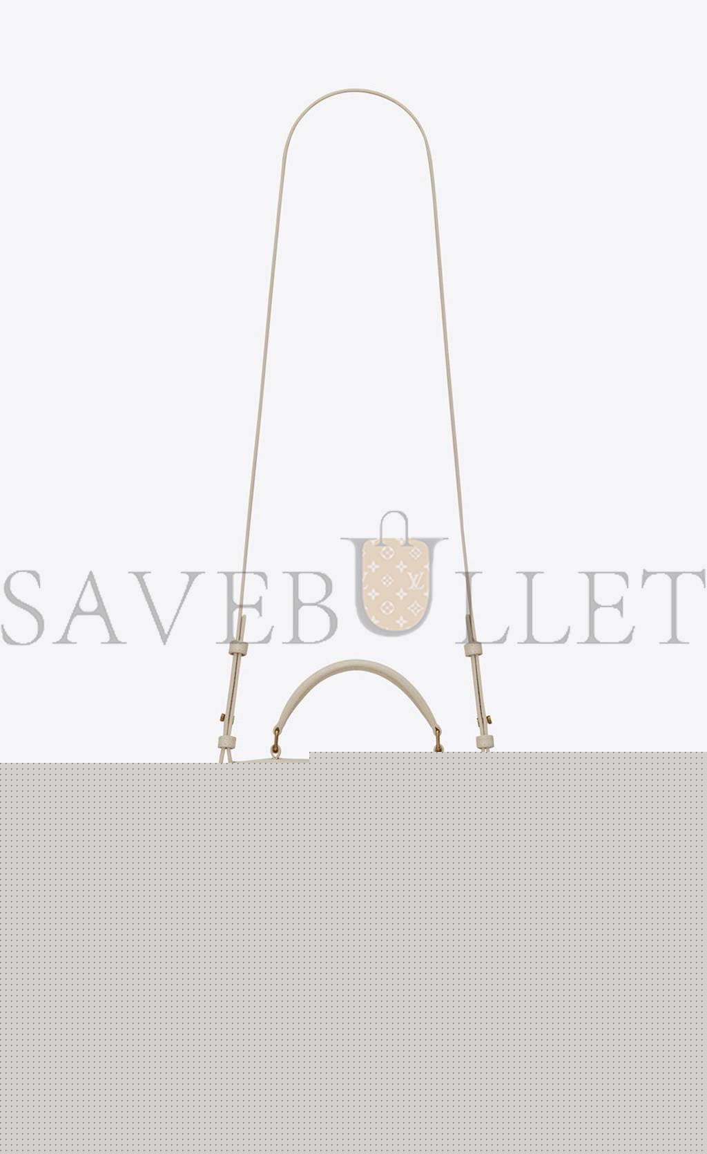 YSL CASSANDRA MINI TOP HANDLE BAG IN GRAIN DE POUDRE EMBOSSED LEATHER 623930BOW0W9207 (20*16*7.5cm)