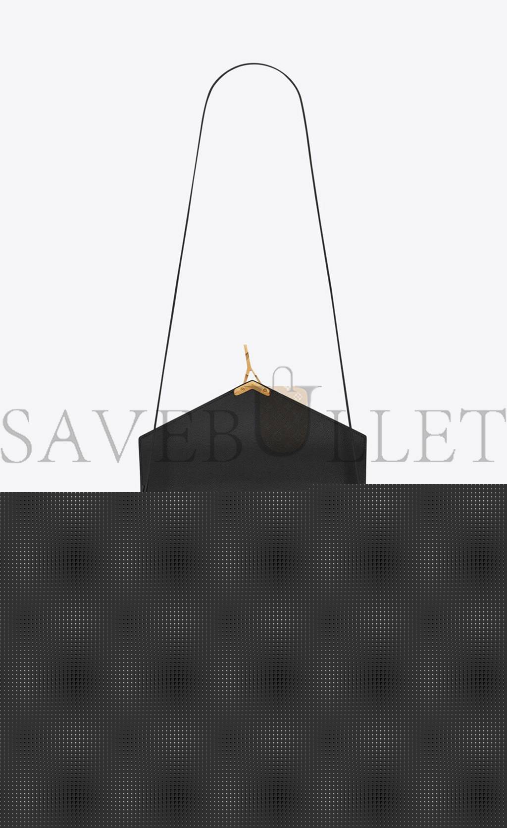 YSL CASSANDRA MEDIUM TOP HANDLE BAG IN GRAIN DE POUDRE EMBOSSED LEATHER 623931BOW0W1000 (24.5*20*11.5cm)