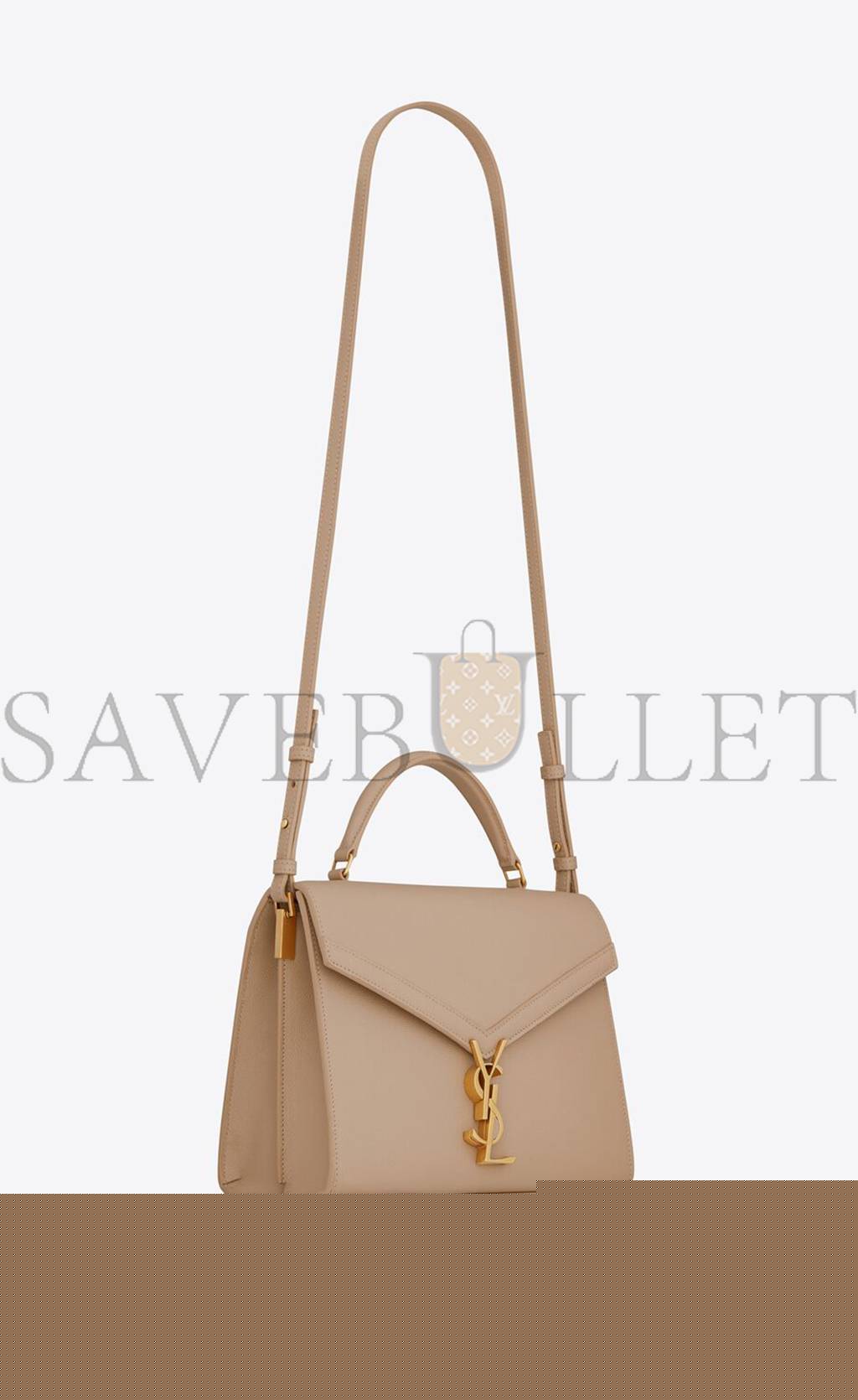YSL CASSANDRA MEDIUM TOP HANDLE BAG IN GRAIN DE POUDRE EMBOSSED LEATHER 623931BOW0W2721 (24.5*20*11.5cm)