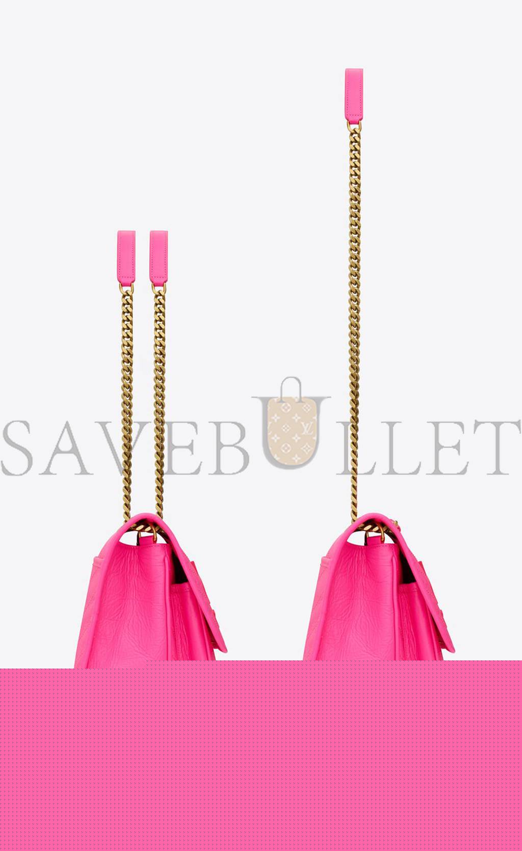 YSL NIKI MEDIUM CHAIN BAG IN CRINKLED LAMBSKIN 633158AAA6N5646 (28*20*8.5cm)