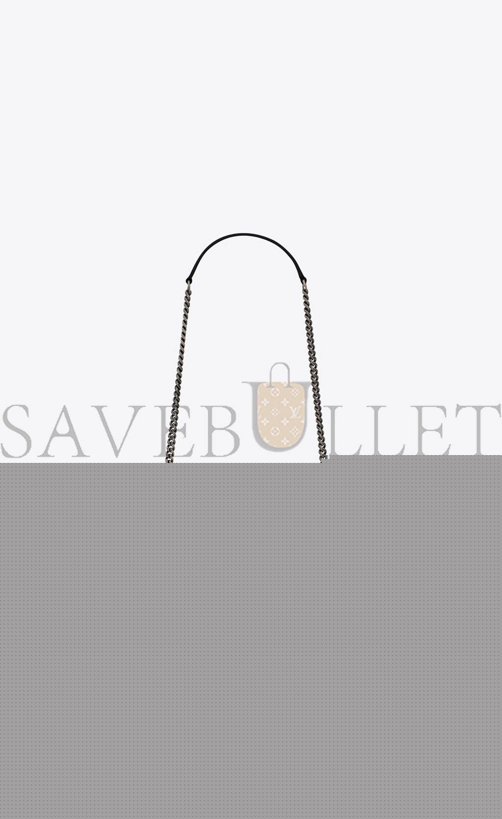 YSL NIKI BABY CHAIN BAG IN CRINKLED VINTAGE LEATHER 6331600EN041000 (21*16*7.5cm)