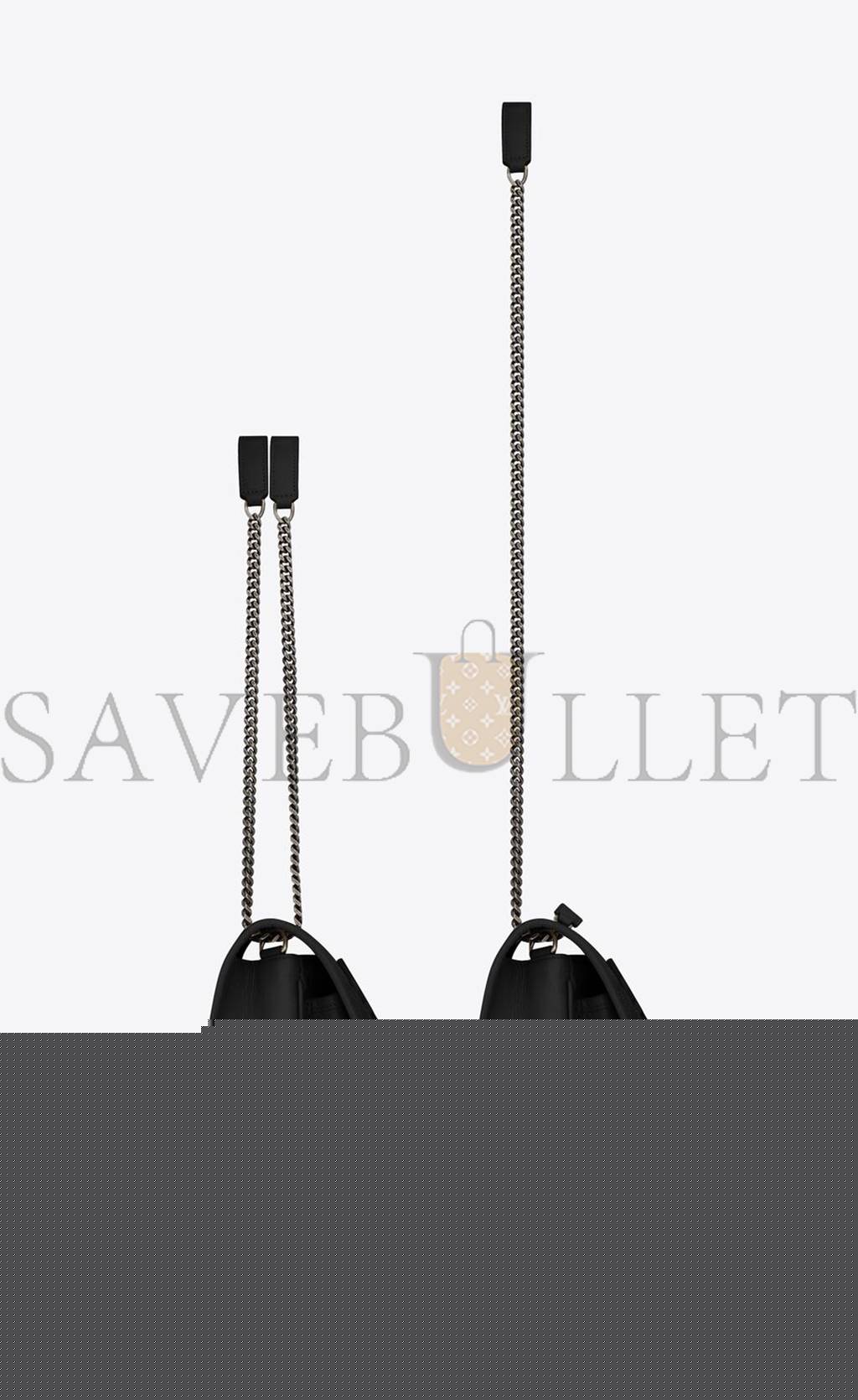 YSL NIKI BABY CHAIN BAG IN CRINKLED VINTAGE LEATHER 6331600EN041000 (21*16*7.5cm)