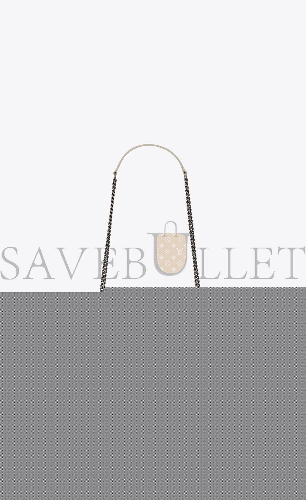 YSL NIKI BABY CHAIN BAG IN CRINKLED VINTAGE LEATHER 6331600EN049207 (21*16*7.5cm)