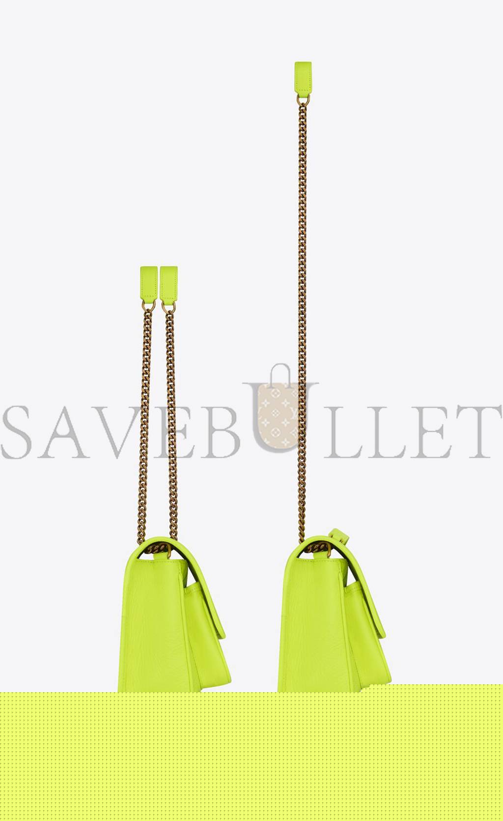 YSL NIKI BABY CHAIN BAG IN CRINKLED LAMBSKIN 633160AAA6N7109 (21*16*7.5cm)