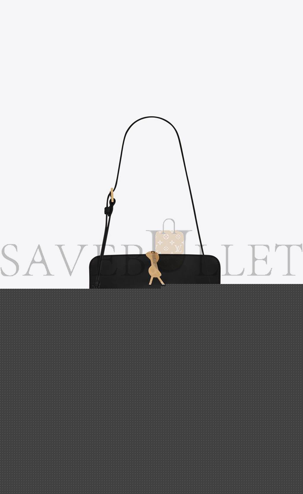 YSL SOLFERINO MEDIUM SATCHEL IN BOX SAINT LAURENT LEATHER 6343050SX0W1000 (23*16*6cm)