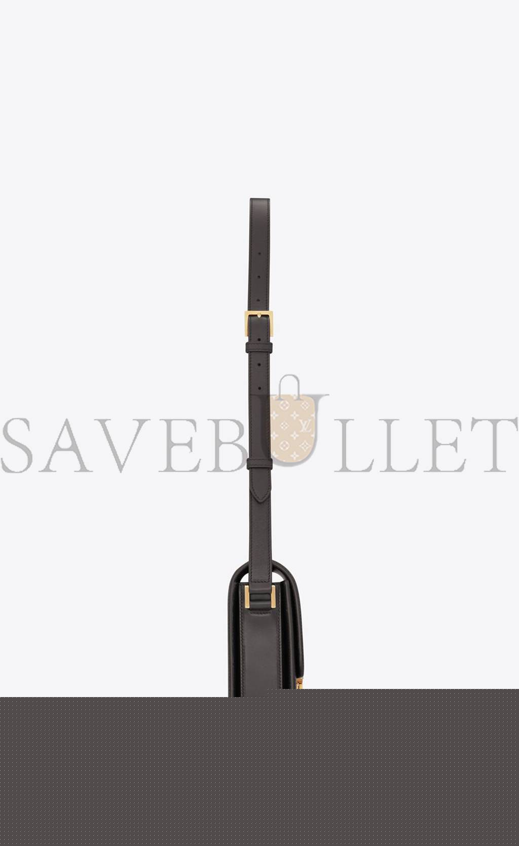 YSL SOLFERINO MEDIUM SATCHEL IN BOX SAINT LAURENT LEATHER 6343050SX0W1112 (23*16*6cm)