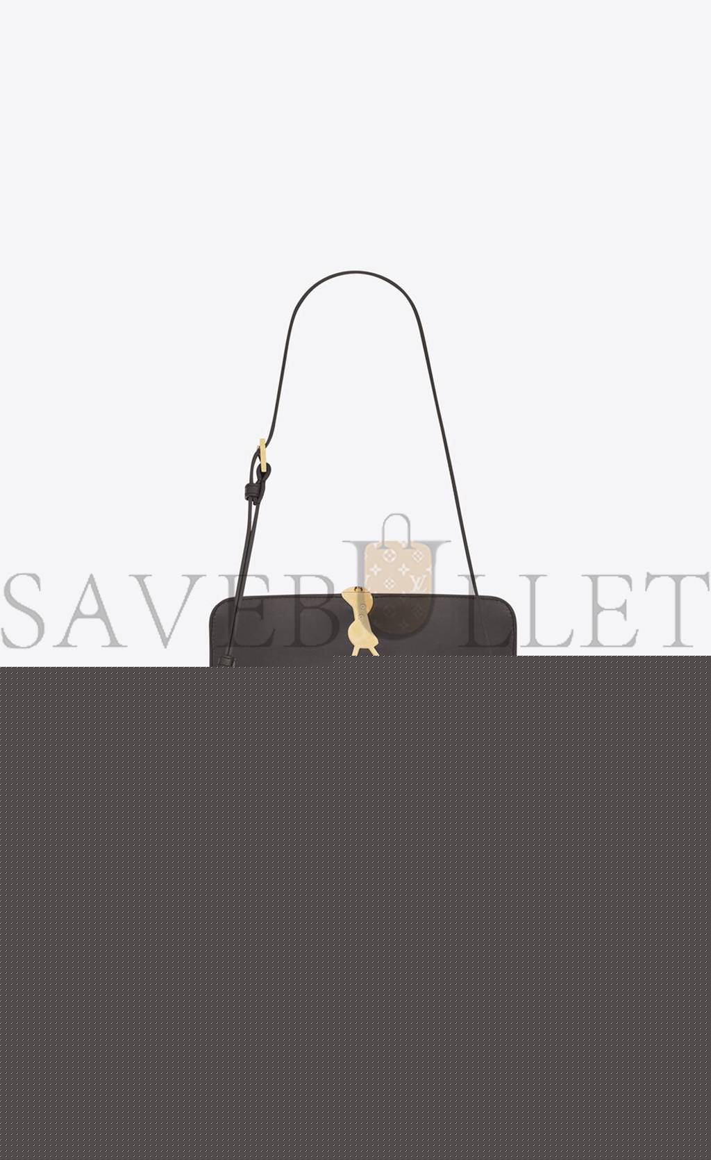 YSL SOLFERINO MEDIUM SATCHEL IN BOX SAINT LAURENT LEATHER 6343050SX0W1112 (23*16*6cm)