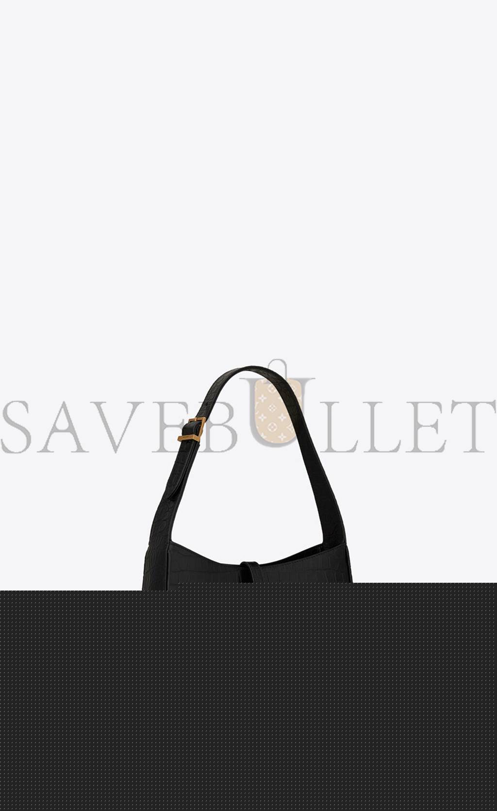 YSL LE 5 A 7 IN CROCODILE-EMBOSSED SHINY LEATHER 657228DZESW1062 (23*16*6.5cm)