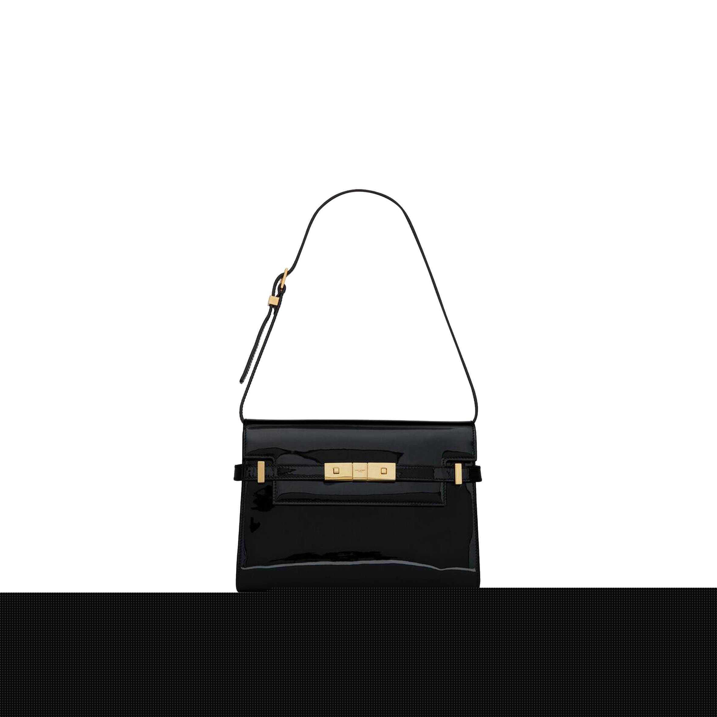 YSL MANHATTAN SMALL SHOULDER BAG IN PATENT LEATHER 675626B870J1000 (24*17.5*6cm)