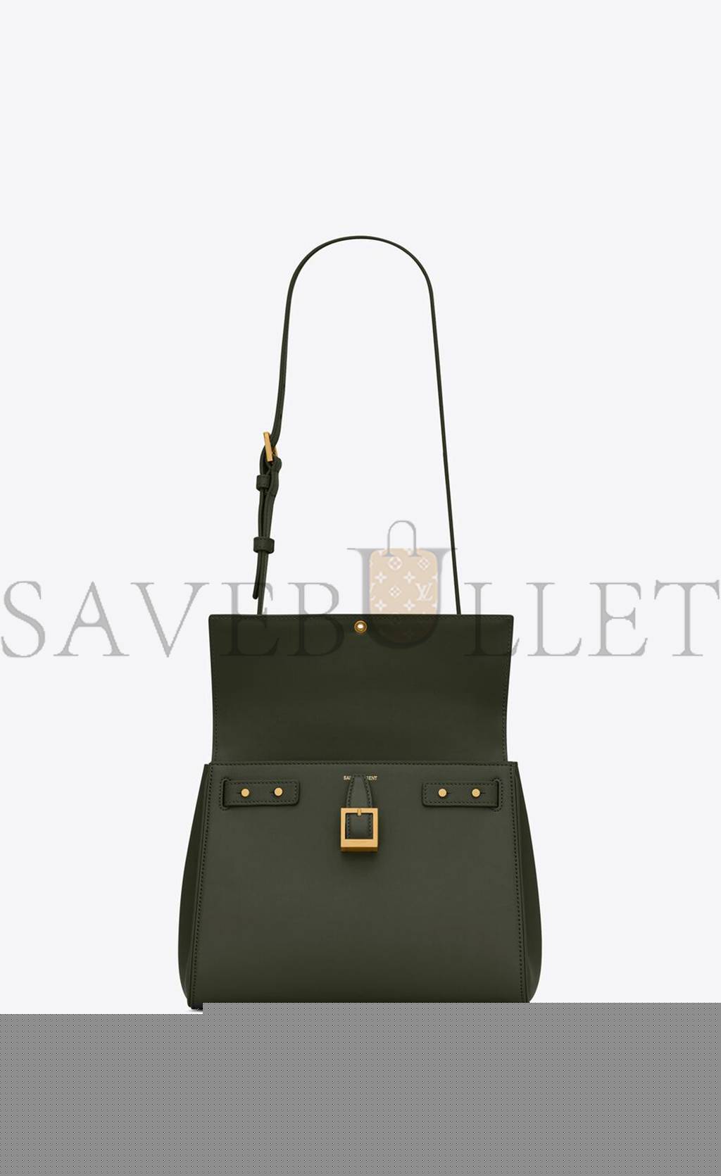YSL LE FERMOIR SMALL TOP HANDLE BAG IN SHINY LEATHER 6869822ZA0W3045 (25*19.5*10.5/4)