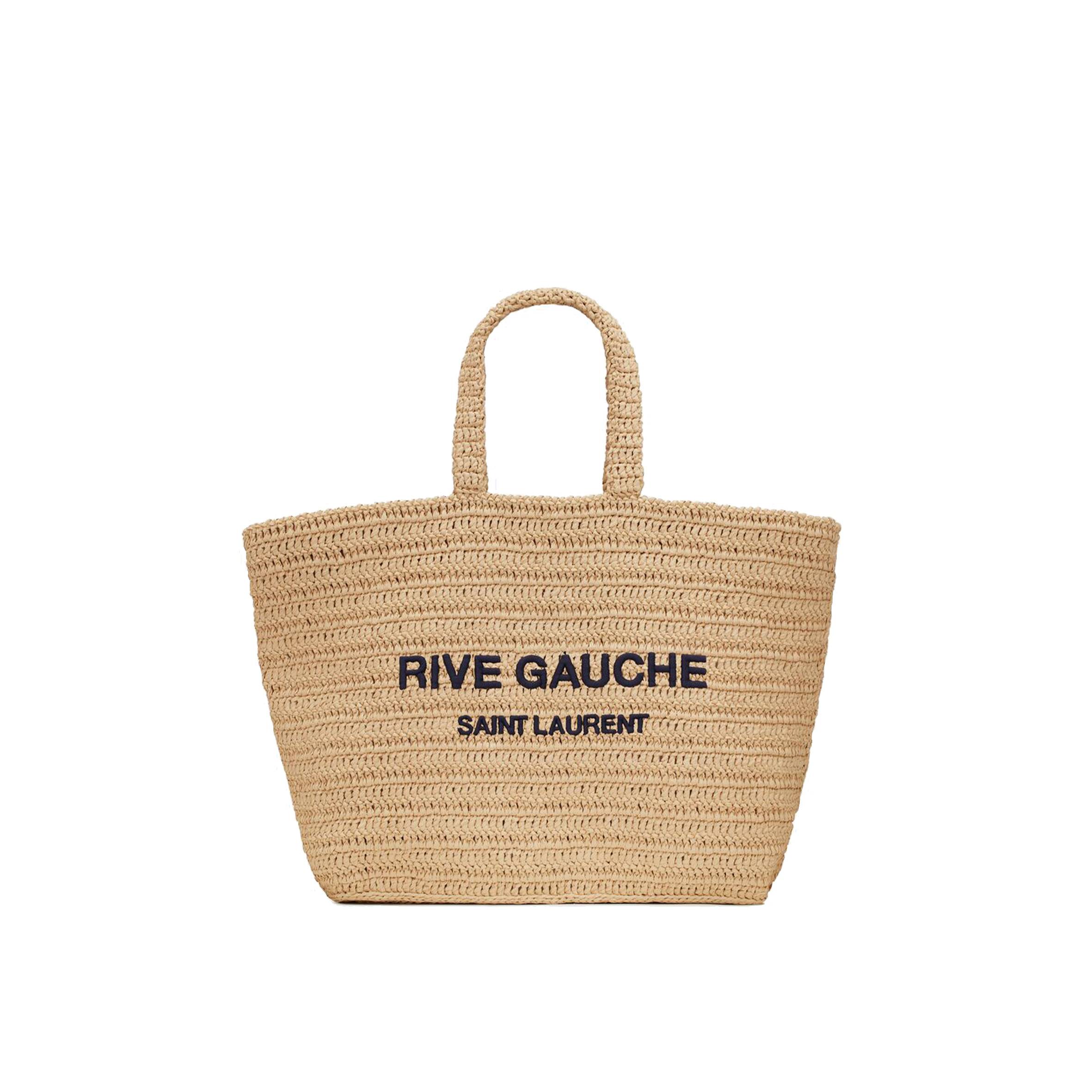 ysl rive gauche S*pple tote bag in raffia crochet 688864gaaa12086 (38*35*14.5cm)