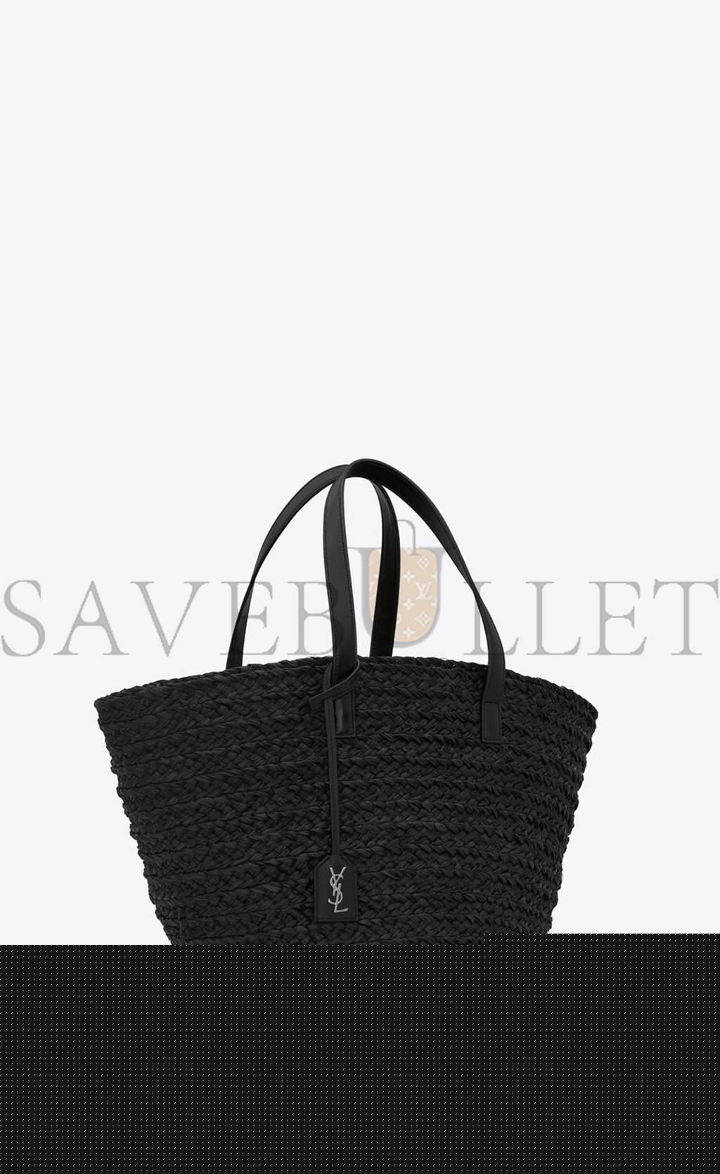 YSL PANIER MEDIUM BAG IN RAFFIA 693242GQTHE1000 (30*27*20cm)
