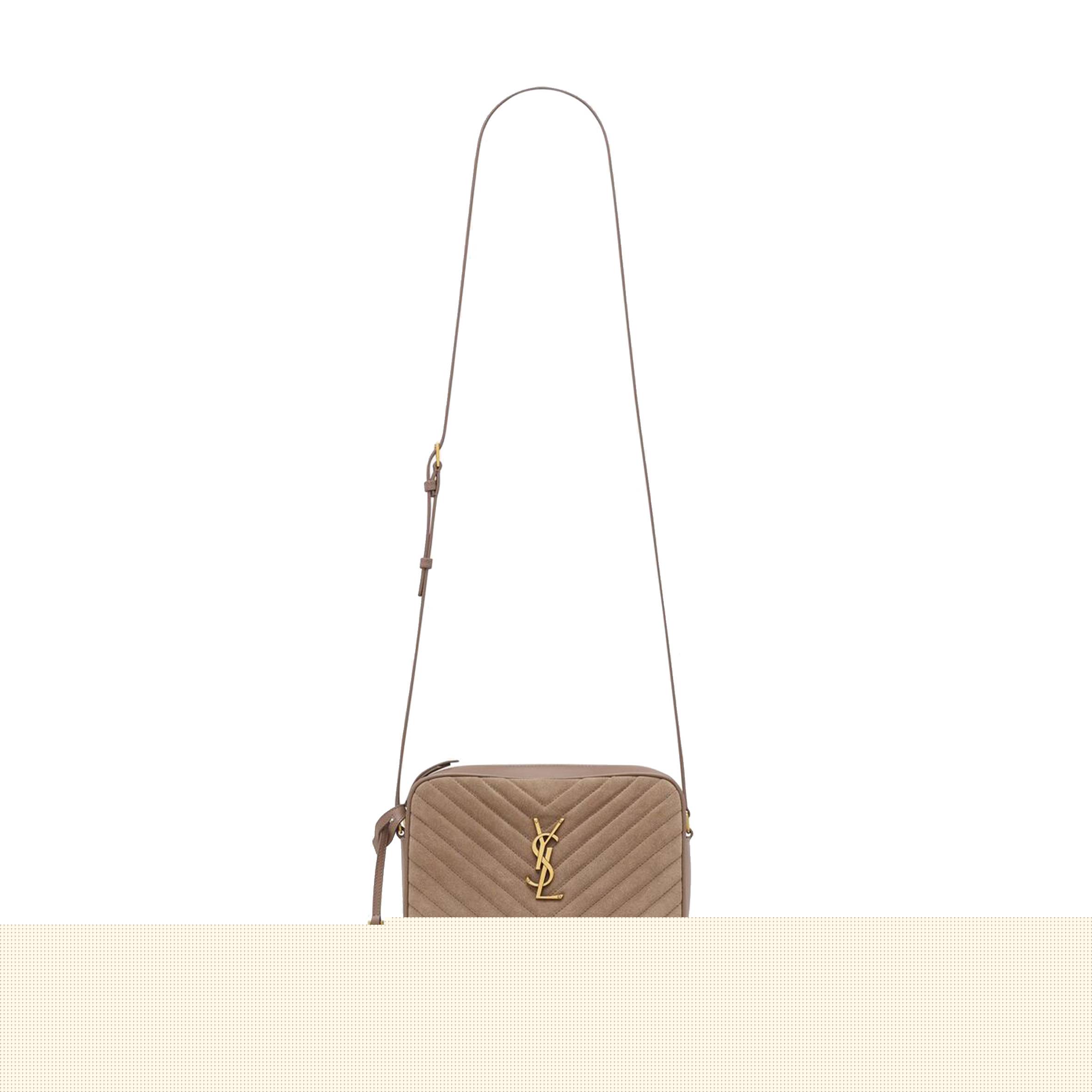 YSL LOU CAMERA BAG IN QUILTED SUEDE 715232C4BW72346 (23*16*6cm)