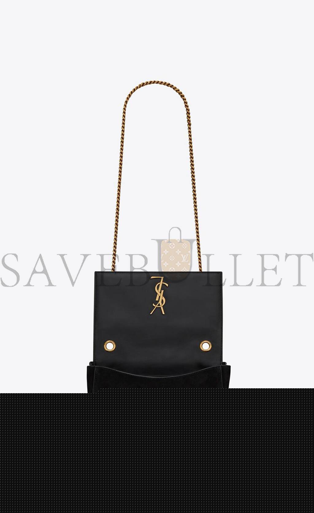 ysl kate small S*pplereversible chain bag in suede and leather 7212500ud7w1000 (22*14.5*6cm)