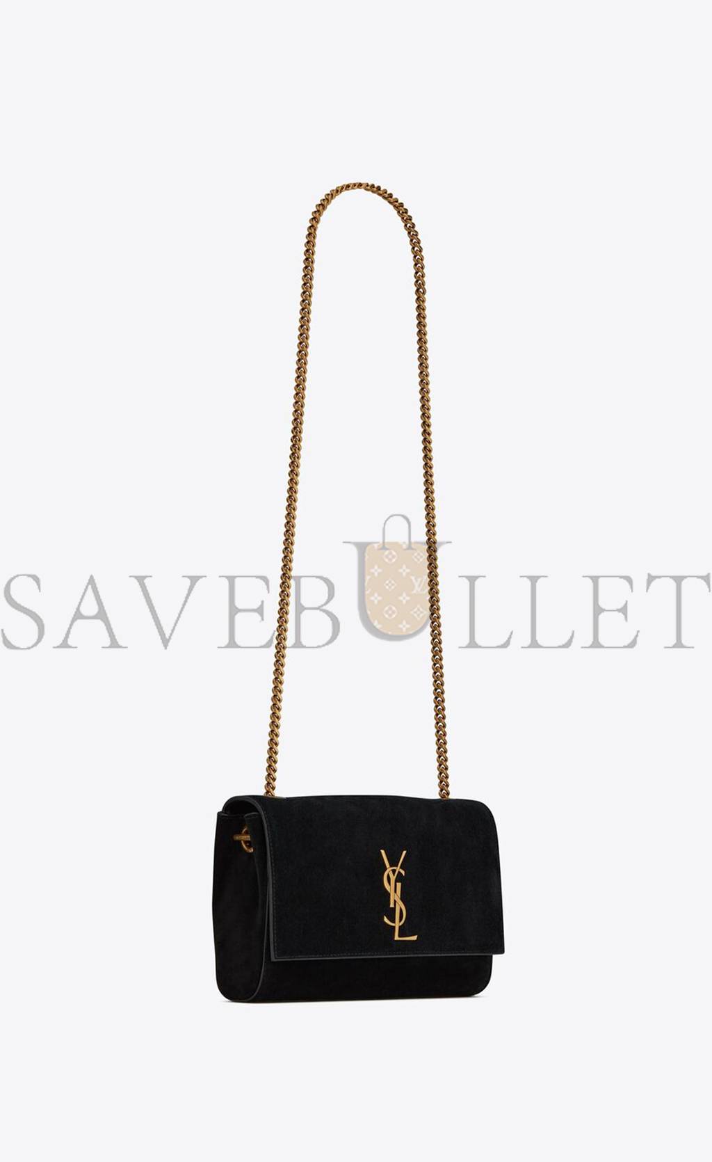 ysl kate small S*pplereversible chain bag in suede and leather 7212500ud7w1000 (22*14.5*6cm)