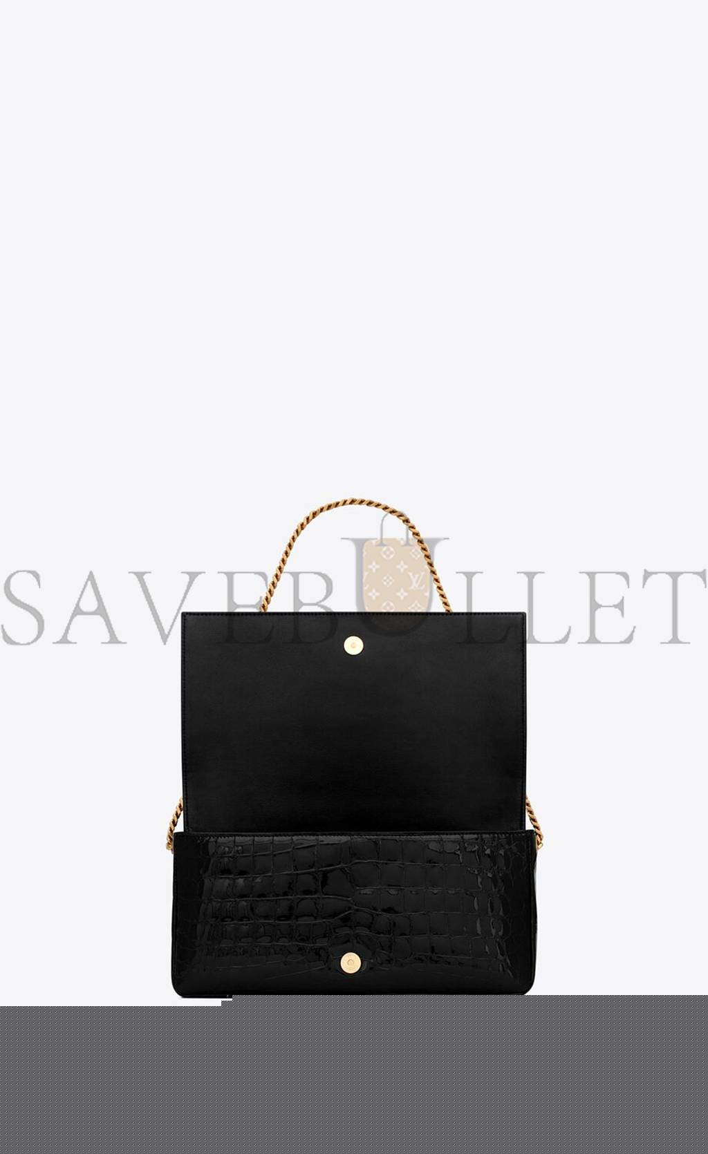 YSL KATE 99 CHAIN BAG IN ALLIGATOR-EMBOSSED LEATHER 72366015F0W1000 (26*13.5*4.5cm)