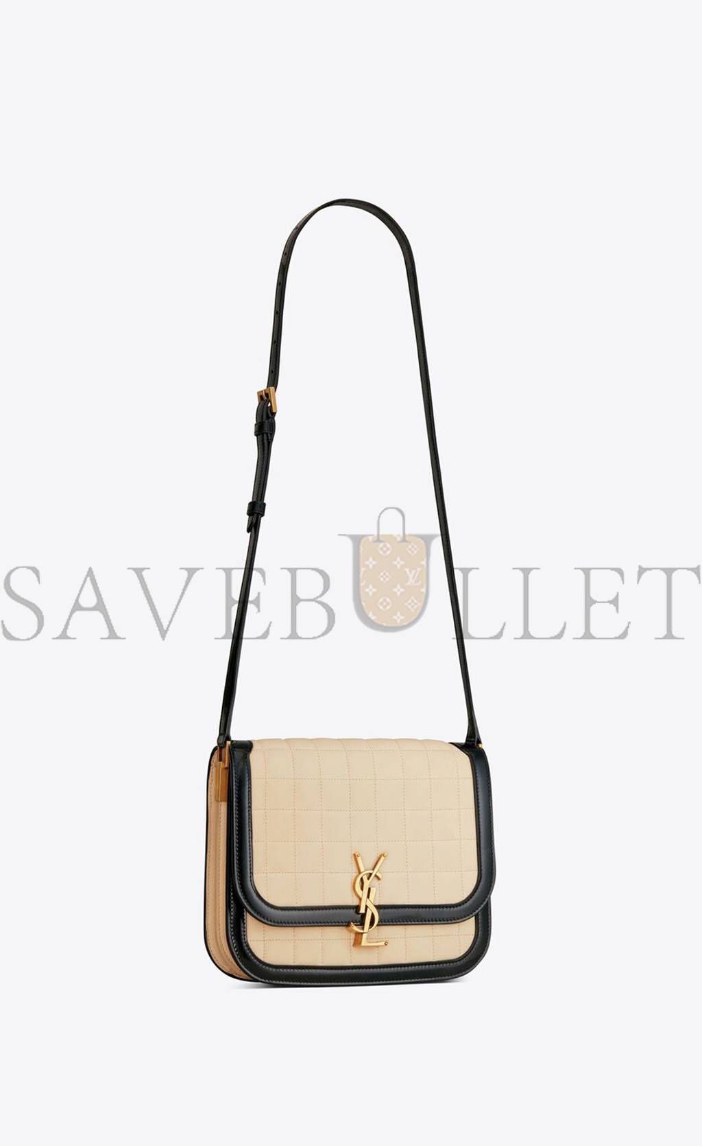 ysl solferino medium S*pple satchel in quilted nubuck suede 733704aabr99289 (22*16*4cm)