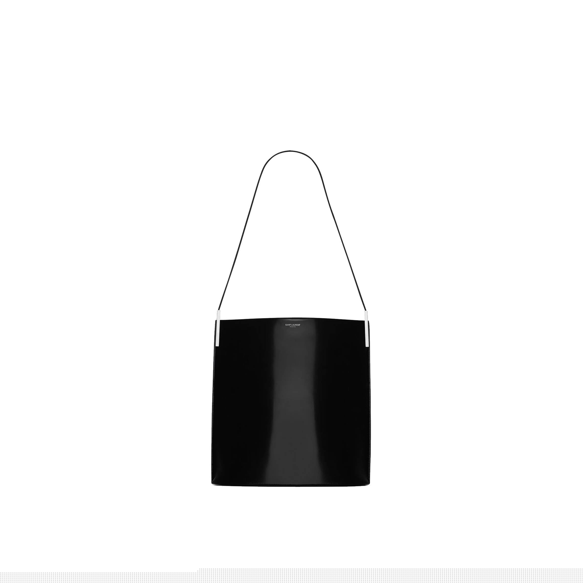 YSL SUZANNE RIGID SHOULDER BAG IN SHINY LEATHER 734320AABST1000 (29*28*10cm)