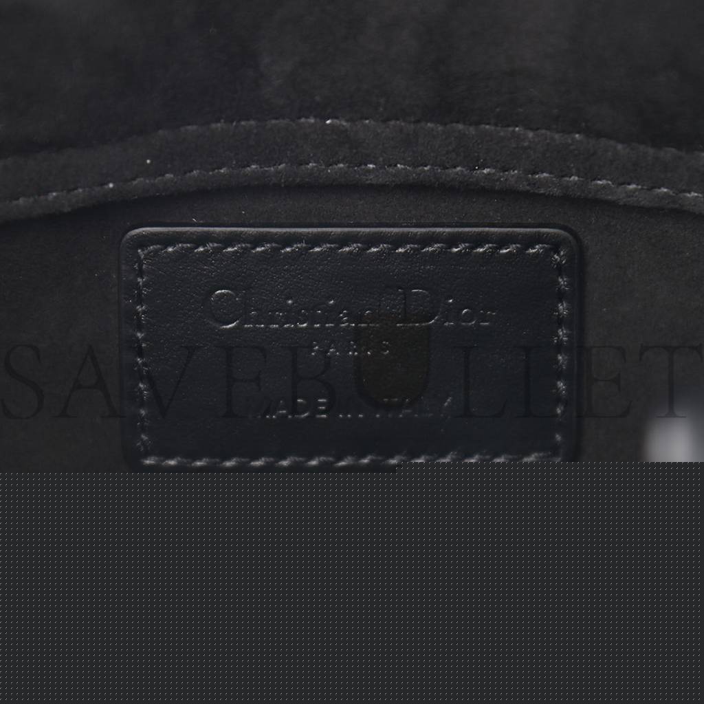 D*or calfskin cannage diamond micro lady d-joy black (17*10*8.9cm)